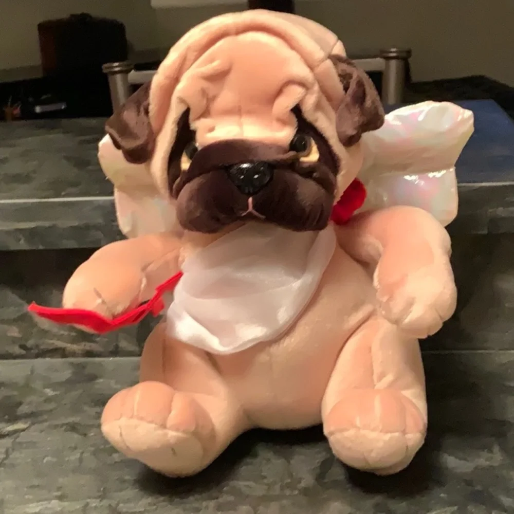 Valentine’s Day Cupid plush pug